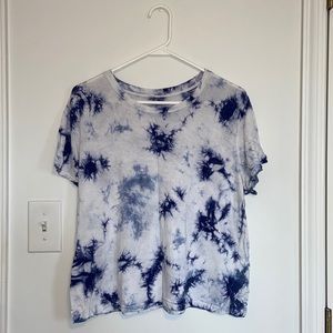 blue and white tie-dye seriously soft modern tee aeropostale
